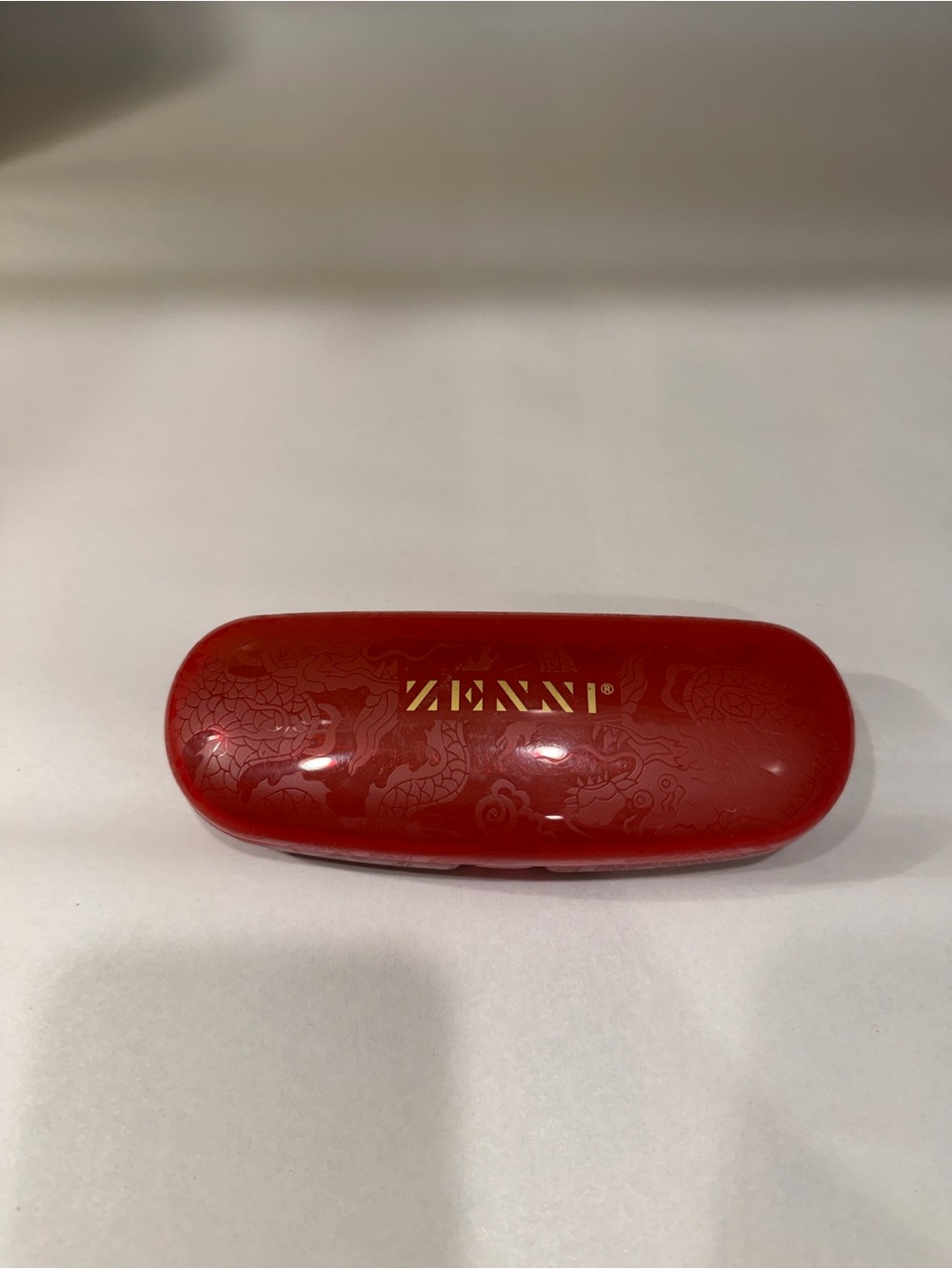 ZENNI Red Decorative dragon Chinese Eyeglass Case